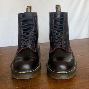 Dr. Martens 1460 Slip Resistant Atlas Leather Lace Up Boots in Oxblood